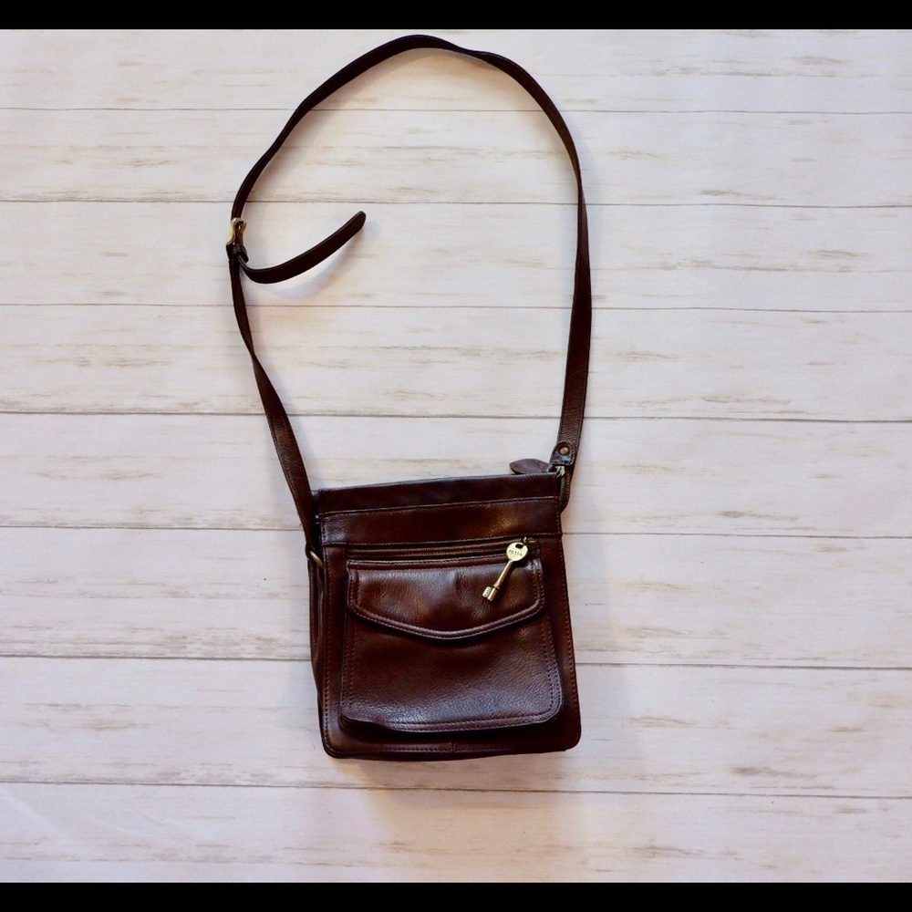 Fossil Leather Crossbody Bag
